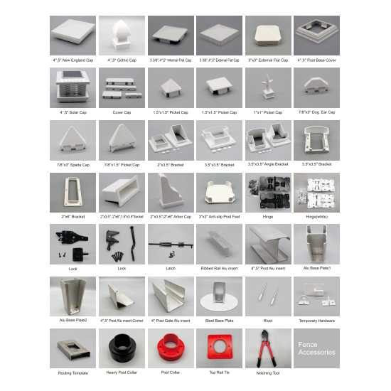 Phụ kiện bảng hàng rào PVC